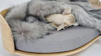 Föra | Couverture greige double face douce et chaude pour chien - Jean - Poil - Greige