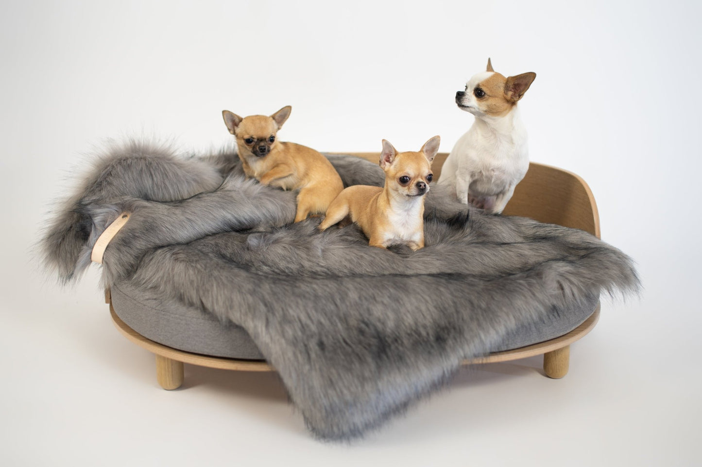 Föra | Couverture greige double face douce et chaude pour chien - Jean - Poil - Greige