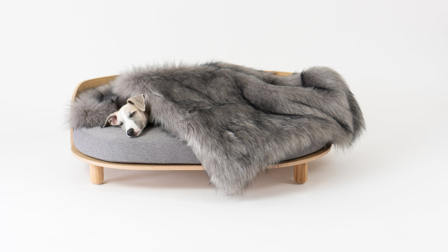 Föra | Couverture greige double face douce et chaude pour chien - Jean - Poil - Greige