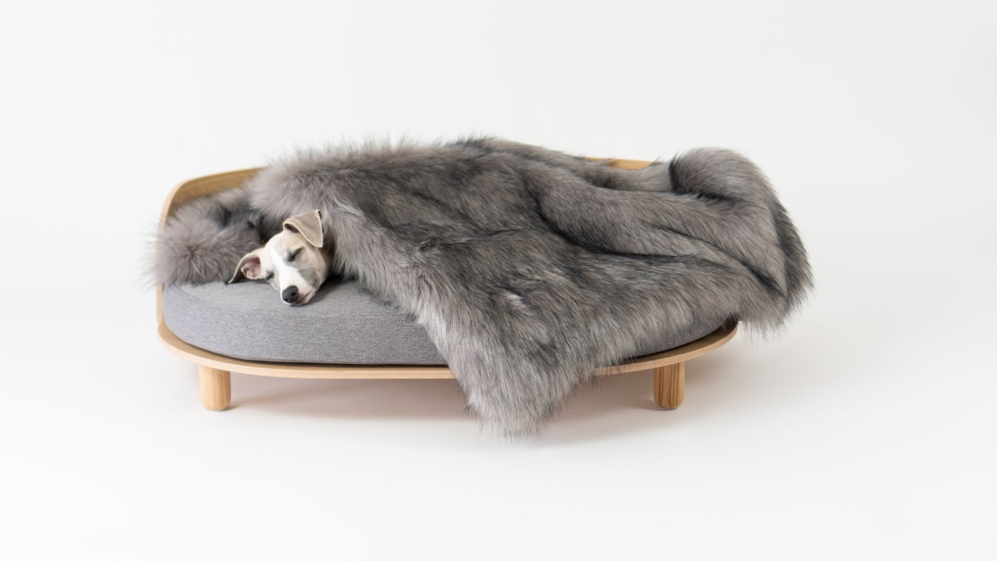 Föra | Couverture greige double face douce et chaude pour chien - Jean - Poil - Greige