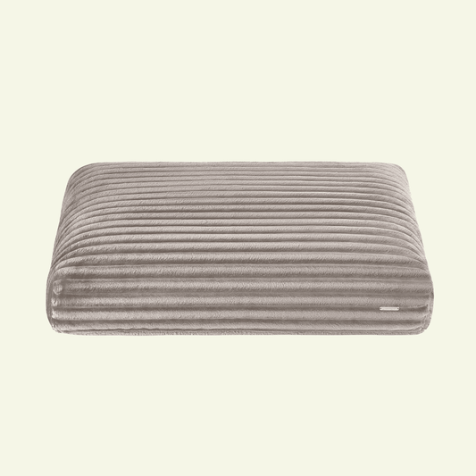 Furo | Coussin pour chien en velours côtelé déhoussable - Jean - Poil - Beige