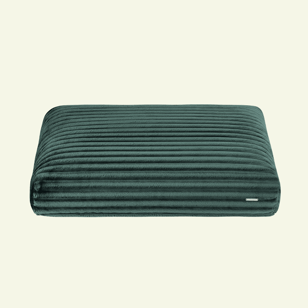 Furo | Coussin pour chien en velours côtelé déhoussable - Jean - Poil - Vert