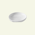 Gamelle plate en porcelaine pour chat - Jean - Poil - Blanc