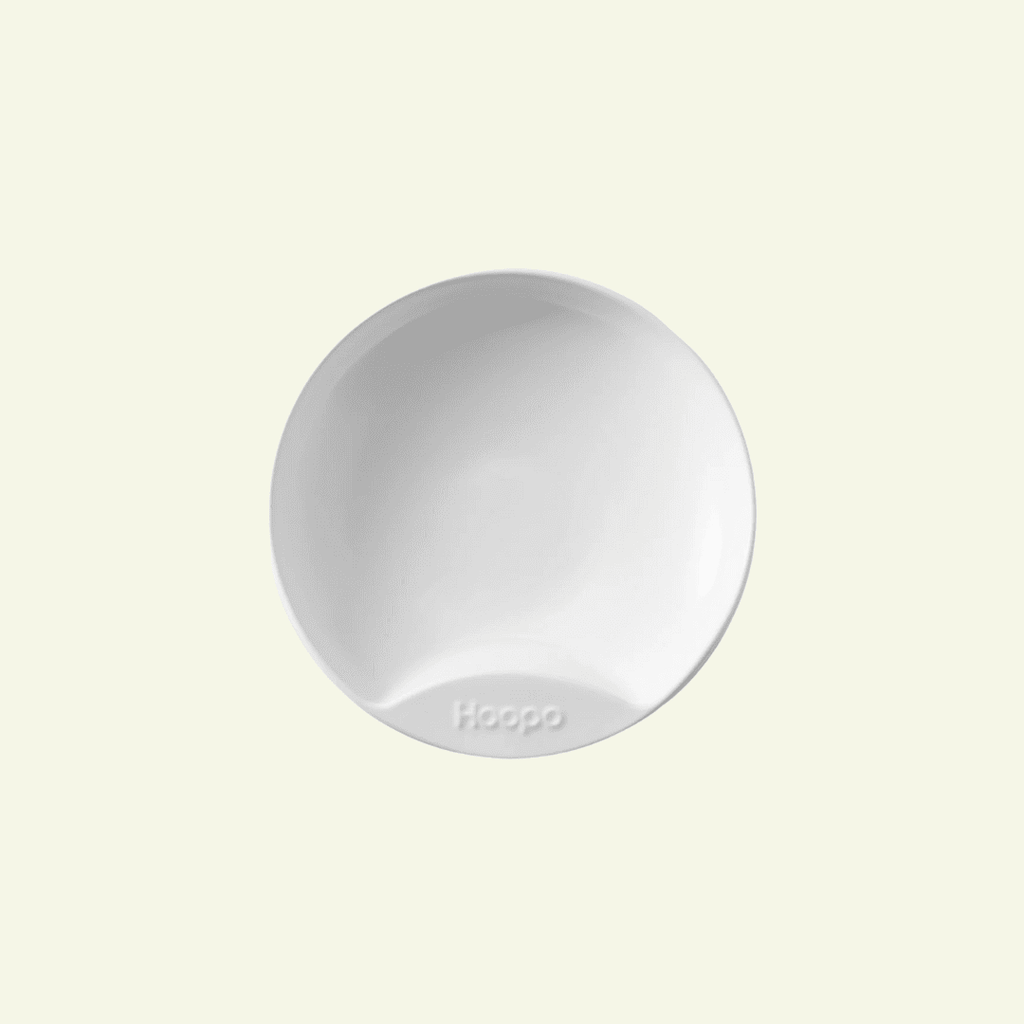 Gamelle plate en porcelaine pour chat - Jean - Poil - Gris