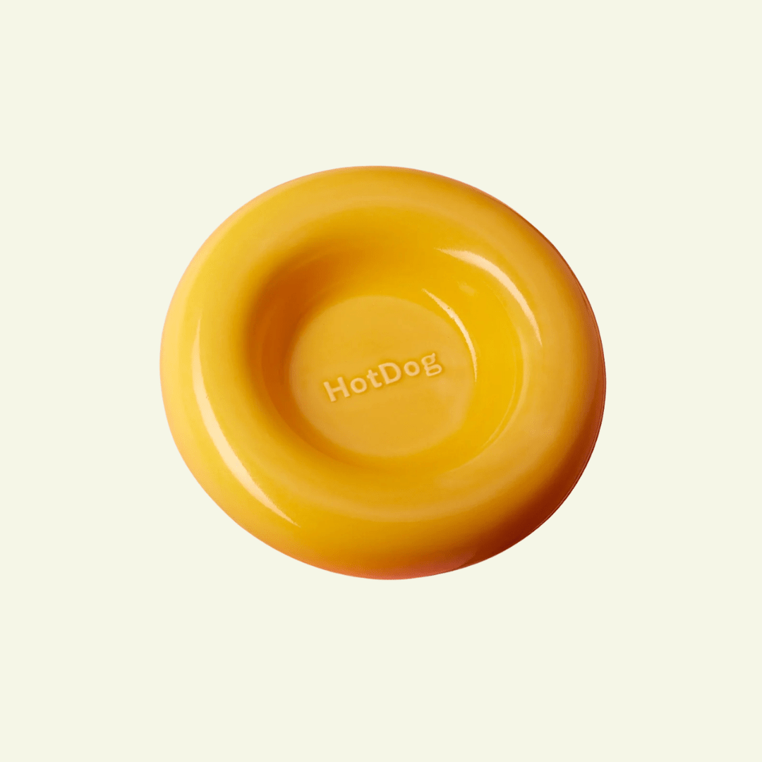 Hotdog | Gamelle en céramique artisanale jaune pour chat - Jean-Poil - Jaune