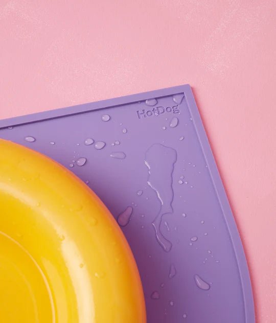 HotDog | Tapis silicone antidérapant pour gamelles - Jean - Poil - Violet