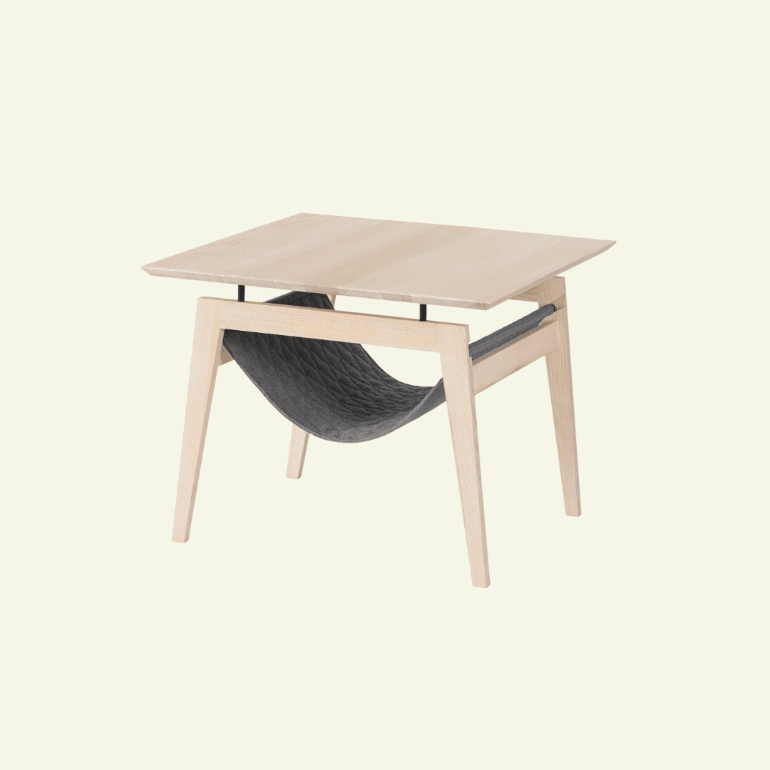 Kikko | Table design pour chat avec hamac intégré - Jean - Poil - Anthracite
