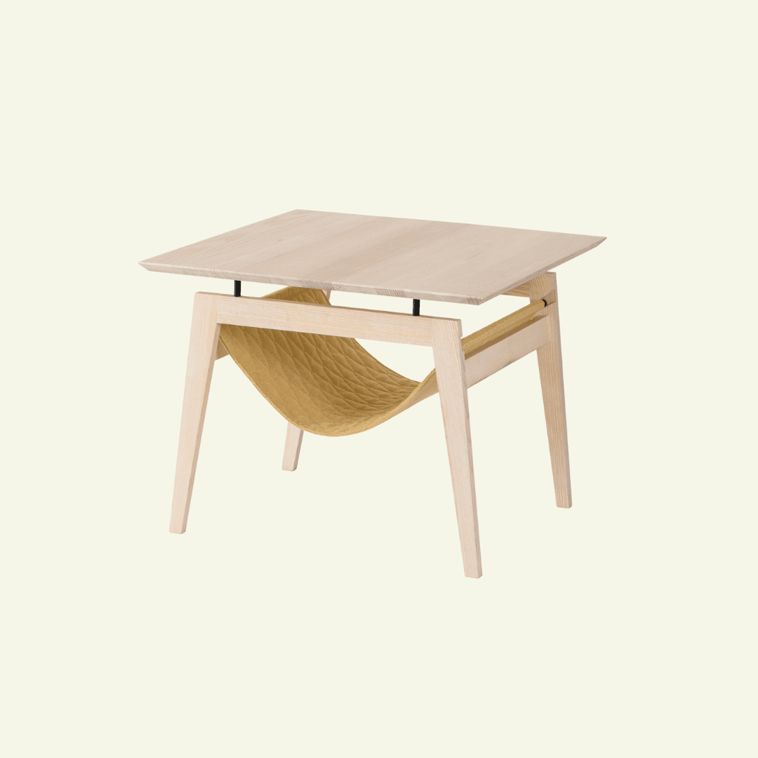 Kikko | Table design pour chat avec hamac intégré - Jean - Poil - Jaune