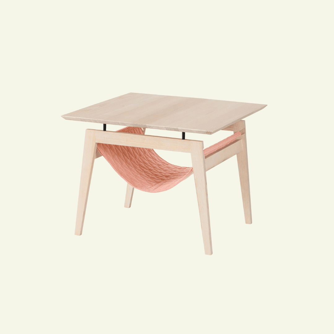 Kikko | Table design pour chat avec hamac intégré - Jean - Poil - Rose