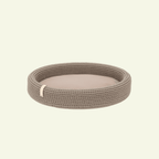 Lukko | Panier pour chien ovale en coton tressé avec coussin amovible - Jean - Poil - Marron