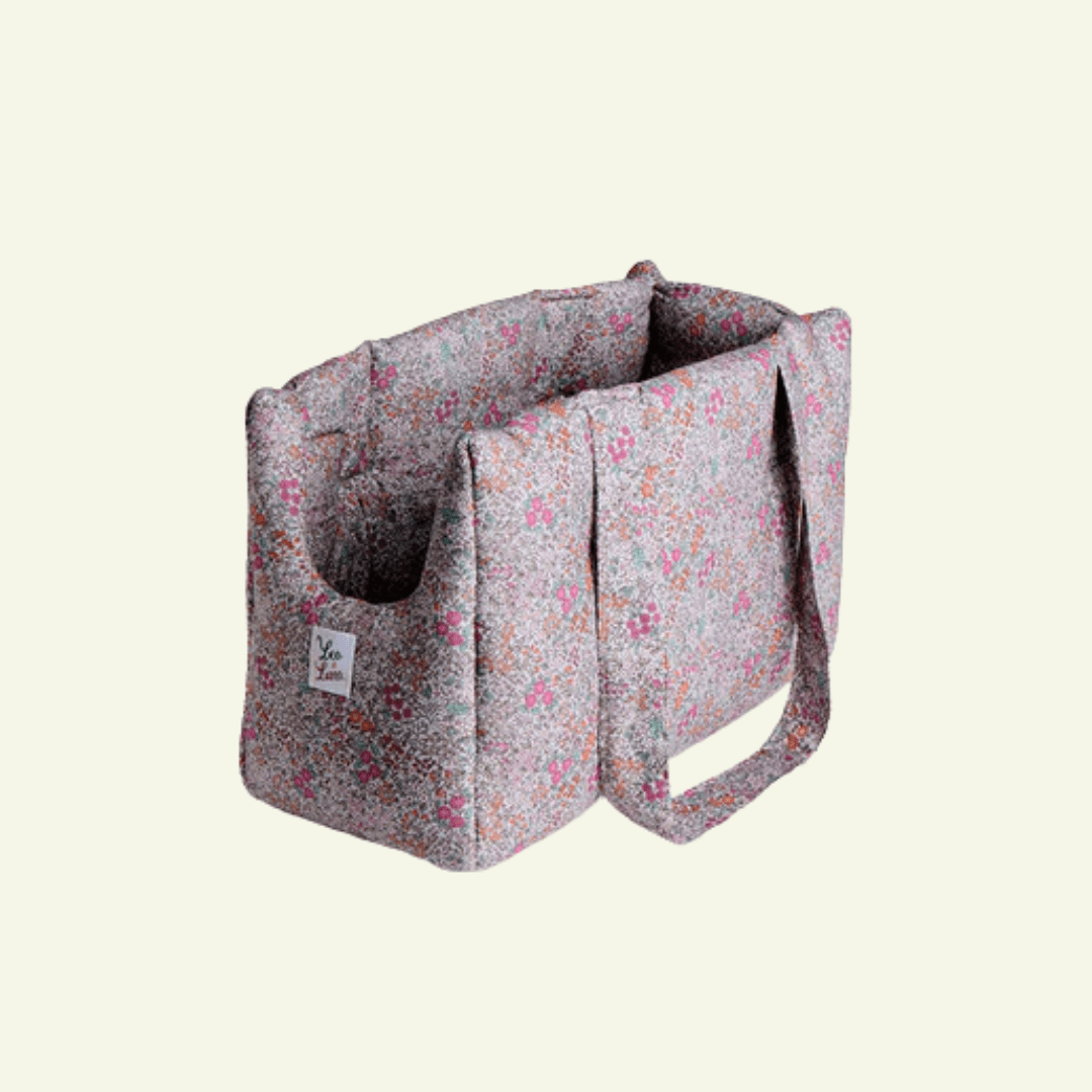 Magnolia | Sac de transport en coton motif à fleurs - fabrication artisanale - Jean - Poil - Camellia