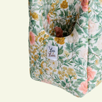 Magnolia | Sac de transport en coton motif à fleurs - fabrication artisanale - Jean - Poil - Magnolia