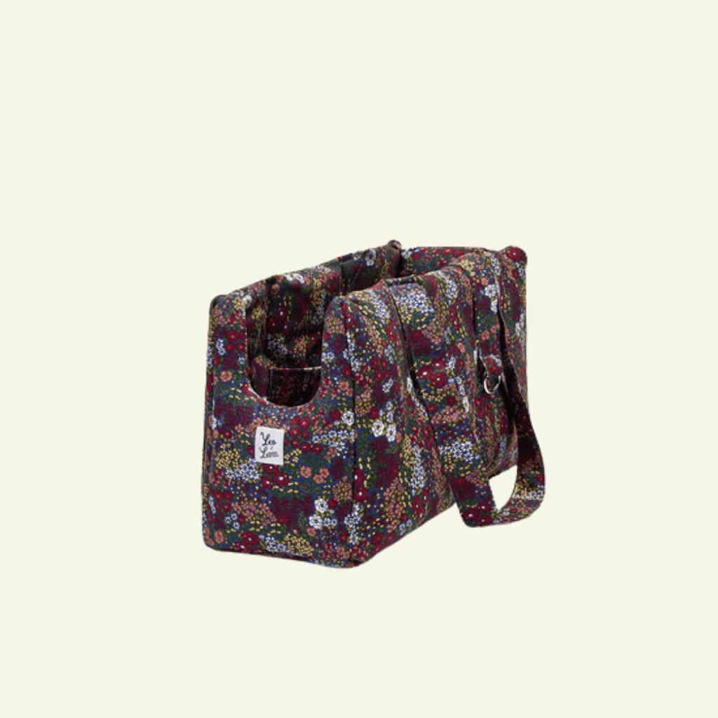 Magnolia | Sac de transport en coton motif à fleurs - fabrication artisanale - Jean - Poil - Panama