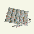 Magnolia | Tapis de voyage enroulable à fleurs - fabrication artisanale - Jean - Poil - XS