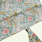 Magnolia | Tapis de voyage enroulable à fleurs - fabrication artisanale - Jean - Poil - XS