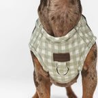Marieth | Harnais wrap pour chien vichy pastel, fait main - Jean-Poil - 2XS