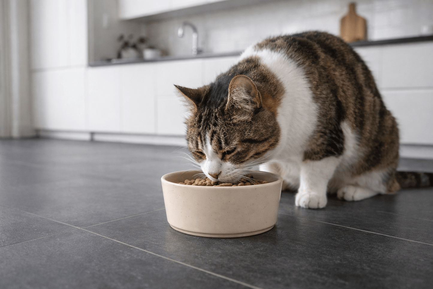 Metal | Gamelle en grés fin pour chien et chat - Jean - Poil - Beige