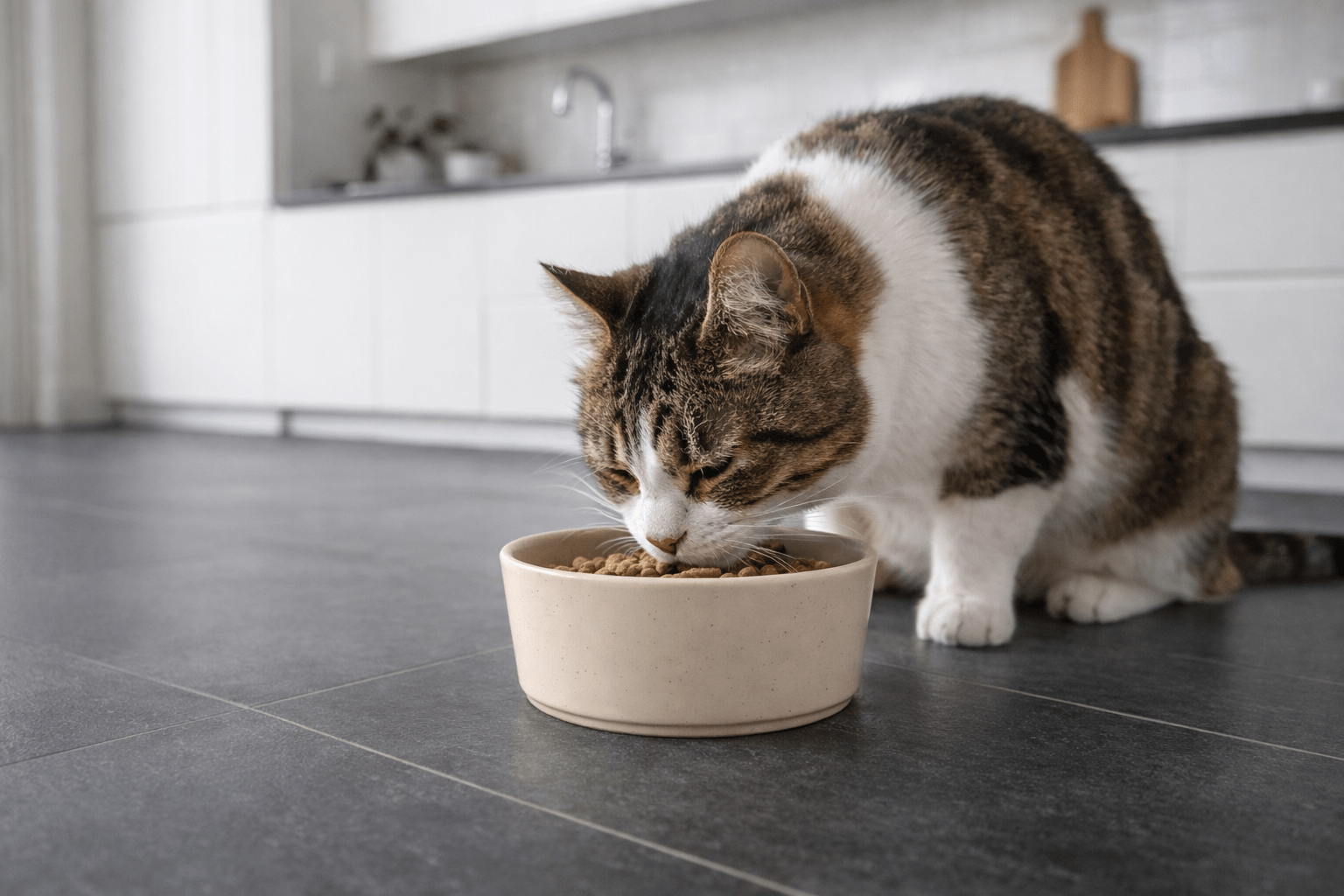 Metal | Gamelle en grés fin pour chien et chat - Jean - Poil - Beige