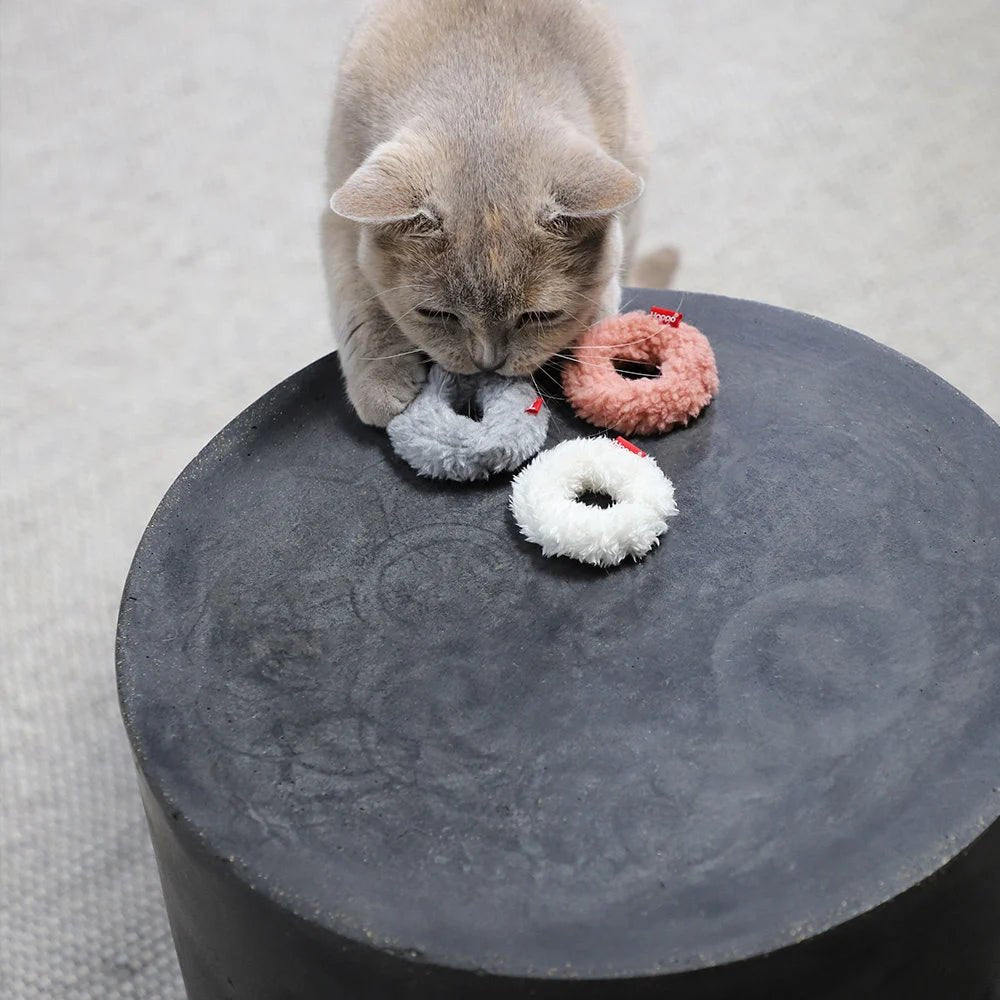 Mini Donuts | Jouets crépitants pour chat, lot de 3 - Jean - Poil - 