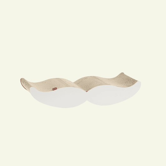 Moustache | Meuble à griffer en carton recyclé pour chat - Jean - Poil - Blanc