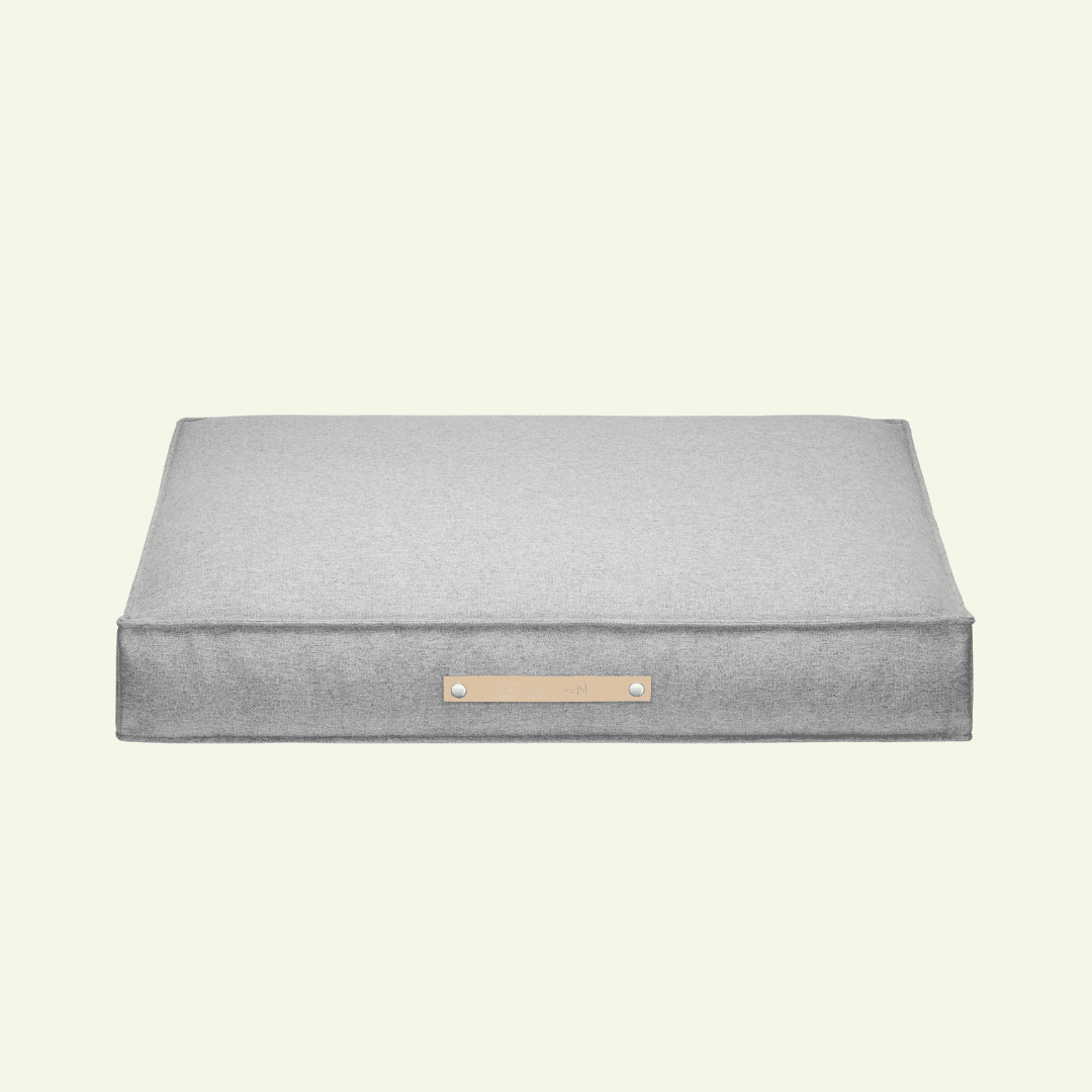 Movik | Matelas orthopédique pour chien - Jean - Poil - Gris clair