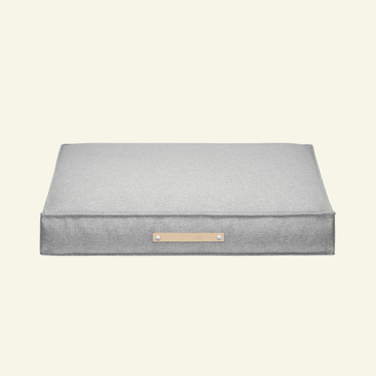 Movik | Matelas orthopédique pour chien - Jean - Poil - Gris clair