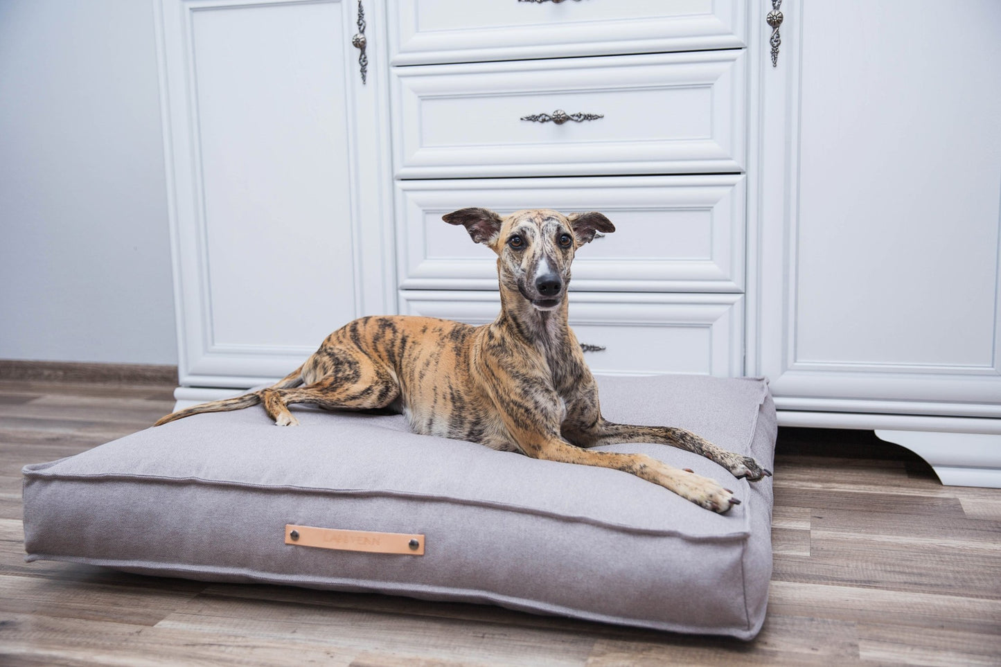 Movik | Matelas orthopédique pour chien - Jean - Poil - Jaune