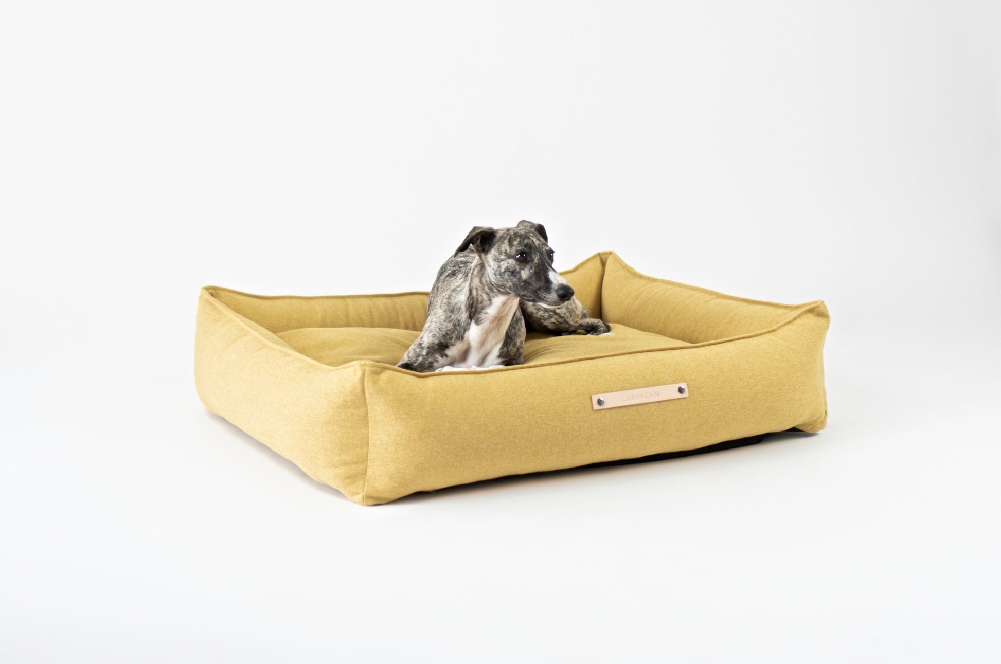 Movik | Panier orthopédique pour chien, housse amovible - Jean - Poil - Biscuit