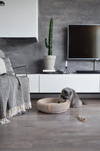 Musse | Jouet design pour chat en cuir et plumes - Jean - Poil - Marron