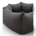Nest | Panier cocooning sécurisé pour chat à bords enveloppants - Jean - Poil - Anthracite