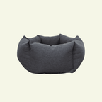 Nest | Panier cocooning sécurisé pour chat à bords enveloppants - Jean - Poil - Anthracite