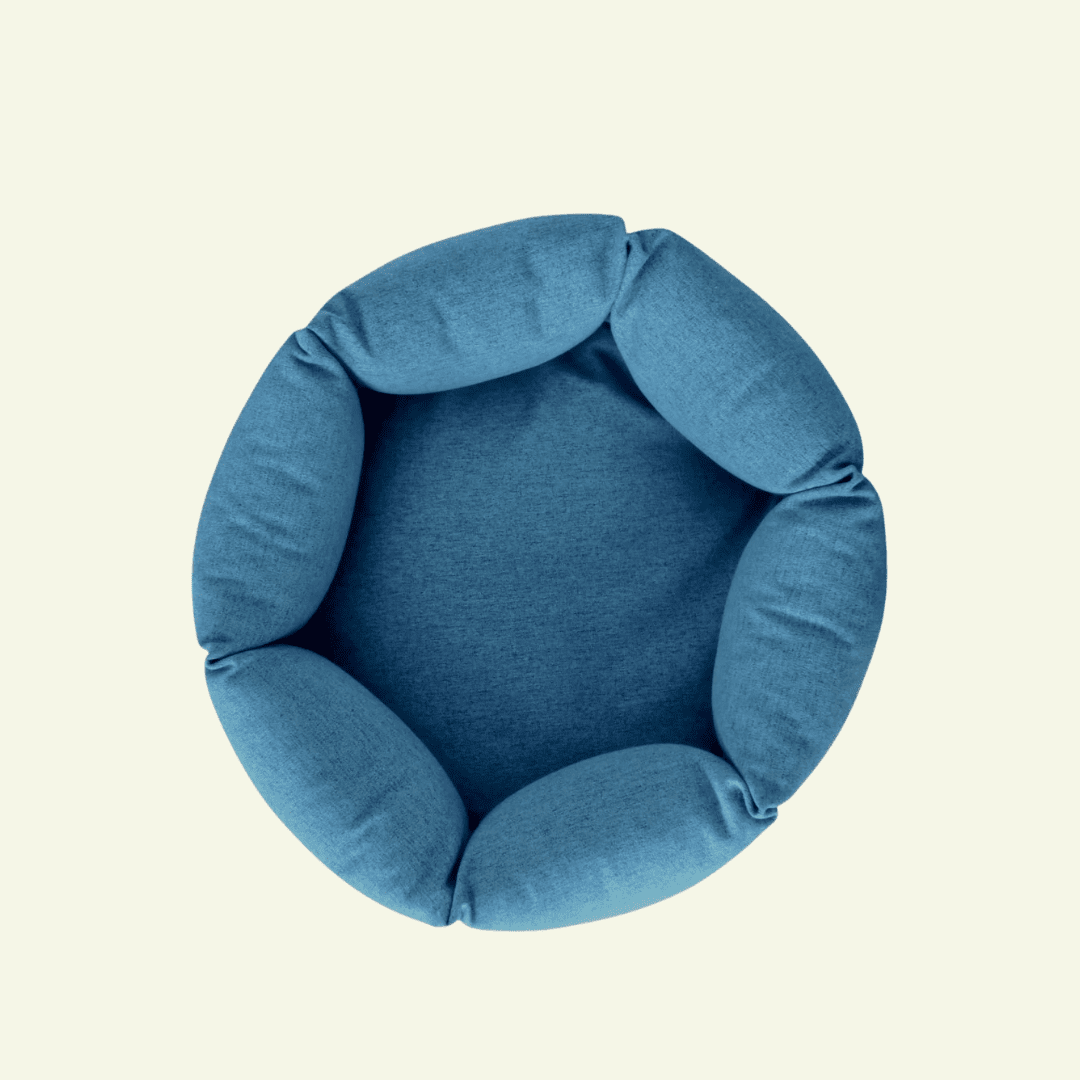 Nest | Panier cocooning sécurisé pour chat à bords enveloppants - Jean - Poil - Anthracite