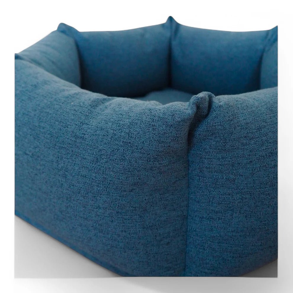 Nest | Panier cocooning sécurisé pour chat à bords enveloppants - Jean - Poil - Anthracite