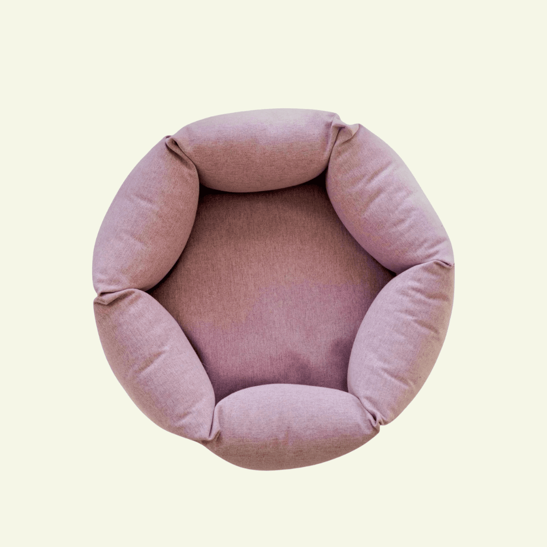 Nest | Panier cocooning sécurisé pour chat à bords enveloppants - Jean - Poil - Anthracite