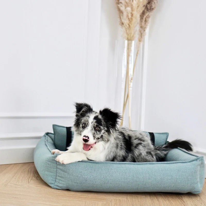 Orteo | Panier orthopédique pour chien - Jean - Poil - Lin