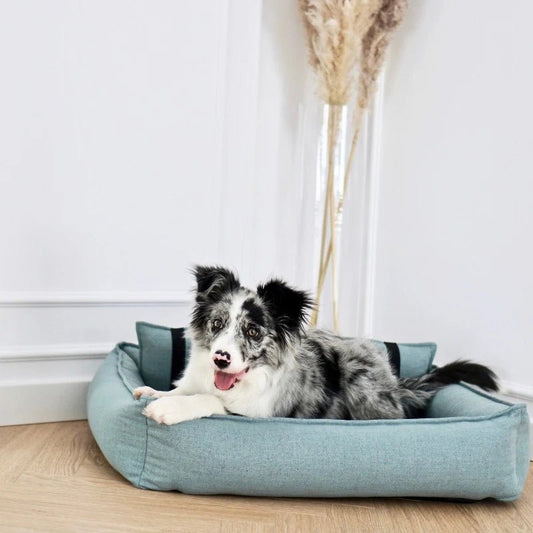 Orteo | Panier orthopédique pour chien - Jean - Poil - Lin