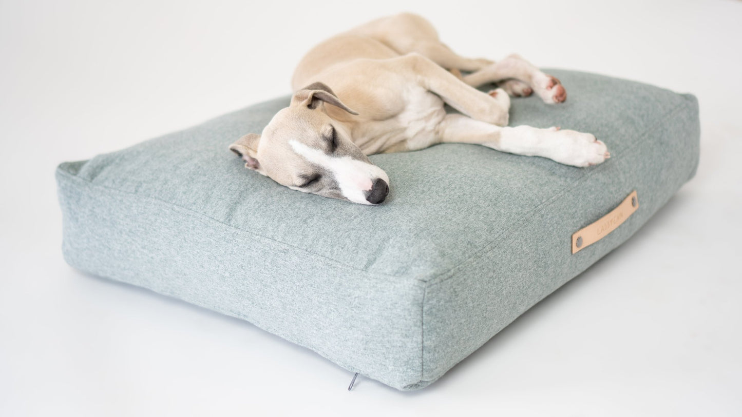 Oslo | Coussin pour chien - style scandinave, housse lavable - Jean - Poil - Bleu marine
