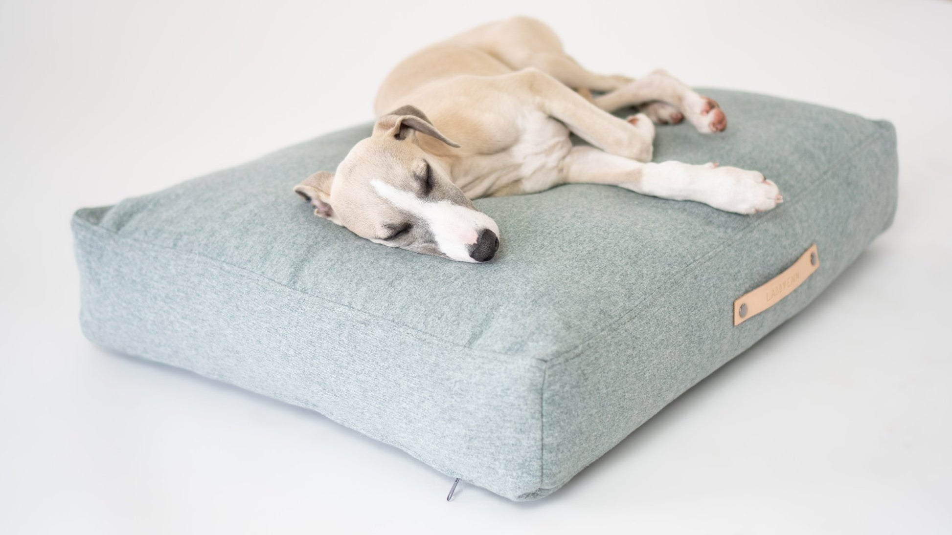 Oslo | Coussin pour chien - style scandinave, housse lavable - Jean - Poil - Bleu marine