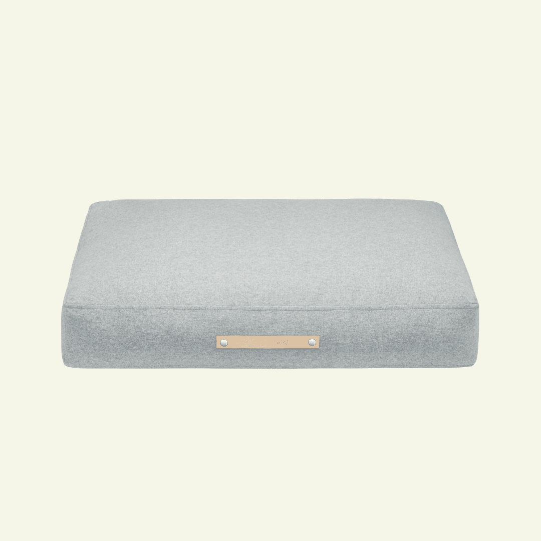 Oslo | Coussin pour chien - style scandinave, housse lavable - Jean - Poil - Gris bleu