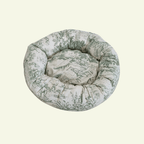 Panama cuccia | Panier rond pour chien et chat Toile de Jouy Vert - Jean-Poil -