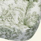 Panama | Panier en coton Toile de Jouy pour chien, déhoussable - fabrication artisanale - Jean - Poil - Bleu marine
