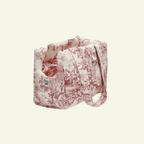 Panama | Sac de transport pour chien motif Toile de Jouy - fabrication artisanale - Jean - Poil - Rouge