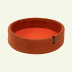 Panier pour chat en laine feutrée naturelle rouille, personnalisable - Jean - Poil - Orange