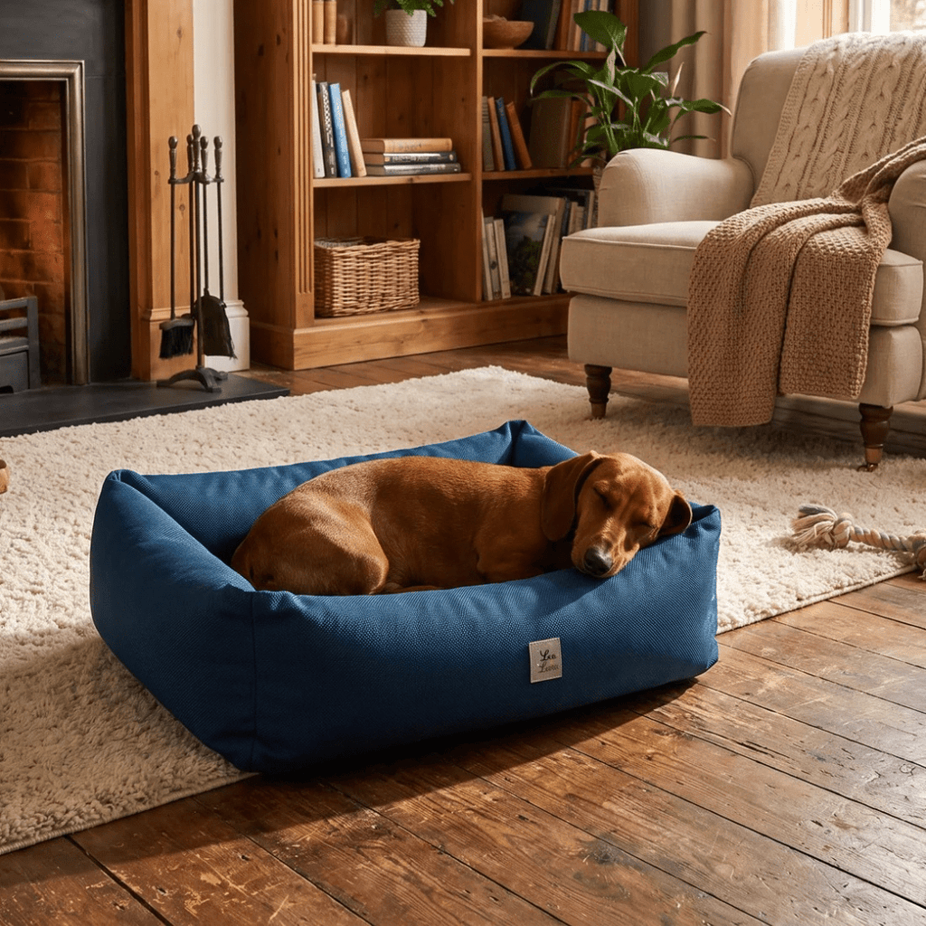 Pioggia | Panier pour chien waterproof, housse amovible - Jean-Poil - Bleu