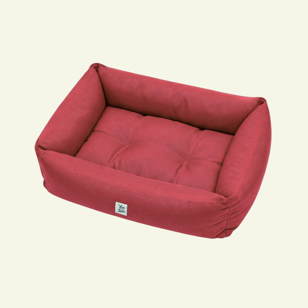 Pioggia | Panier pour chien waterproof, housse amovible - Jean-Poil - Rouge