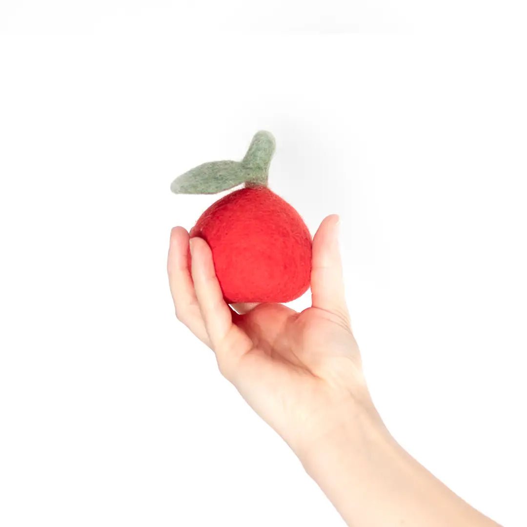 Pomme | Jouet en feutre de laine naturel - Jean - Poil - 