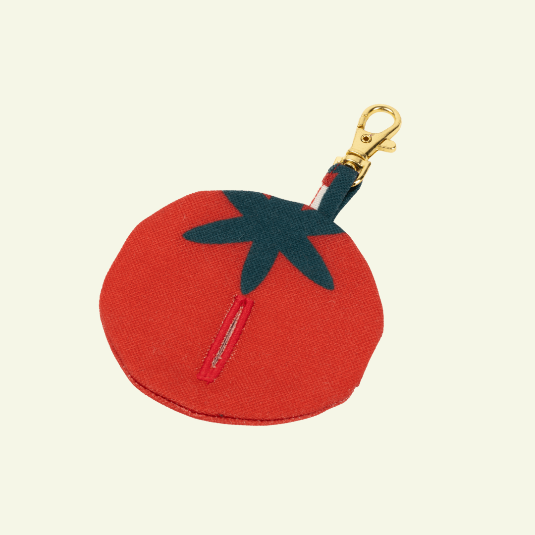 Pomodoro | Poop bag en forme de tomate, fait main - Jean - Poil - 