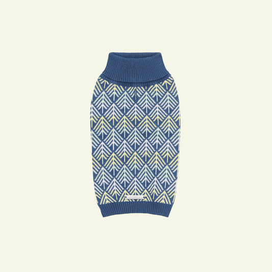 Pullo | Pull pour chien en laine italienne - Jean - Poil - 