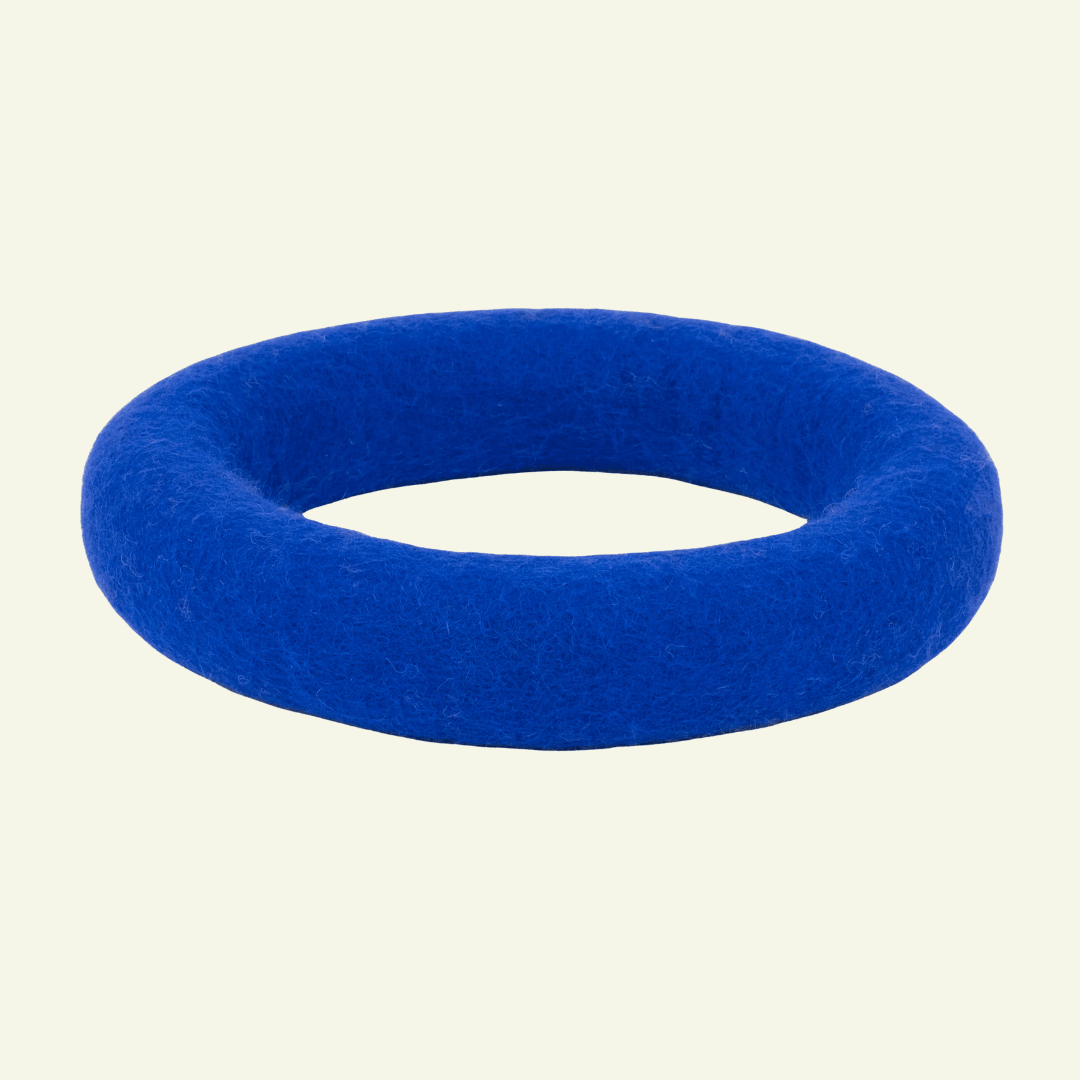 Ring | Jouet en feutre de laine naturelle - Jean - Poil - Bleu
