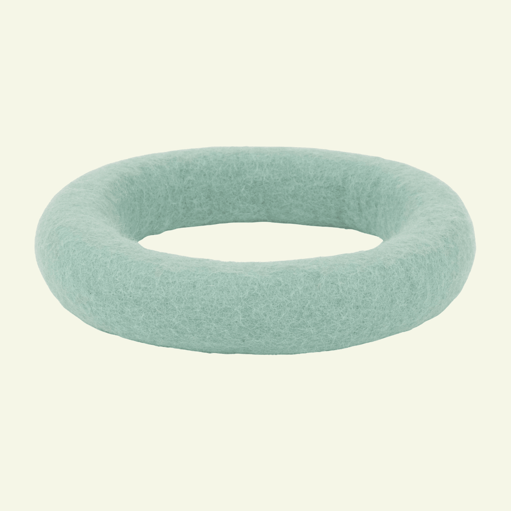 Ring | Jouet en feutre de laine naturelle - Jean - Poil - Bleu clair